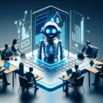 "AI-powered chatbot interface screenshot from JP Morgan's wealth management service, illustrating enhanced customer support and personalized financial advice."